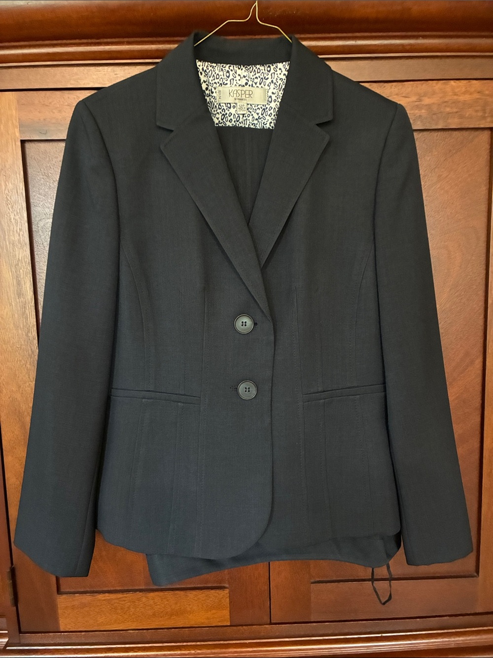 Kasper Black Women's Two-Button Tailored Blazer
